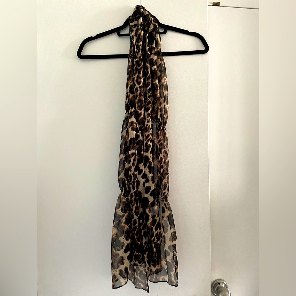 Leopard print scarf